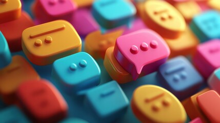 speech bubbles concept 3d illustration illustration