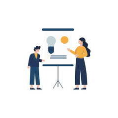 Business Presentation with Idea Illustration