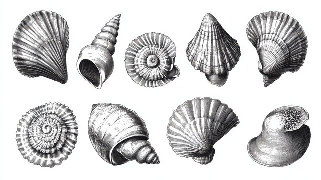 Shell collection - vintage illustration from Larousse du xxe si&Atilde;&uml;cle illustration