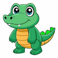 Obraz premium Crocodile cartoon Vector Illustration – Colorful Game Bird animals Clipart, Hunting Logo, Wildlife Art, Rural Countryside Drawing, Ornamental Feathers, Nature Design 