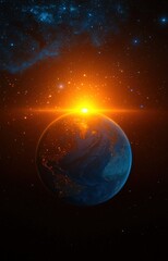 Fototapeta premium earth and sun