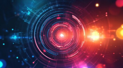 Obraz premium 2d illustration Abstract futuristic electronic circuit technology background illustration