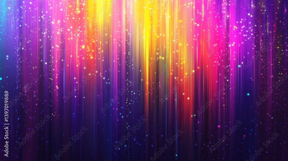 Poster colorful rainbow template for creative projects and designs with a vibrant gradient spectrum effect 