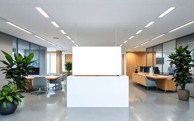 Fototapeta premium 受付のあるオフィスの風景