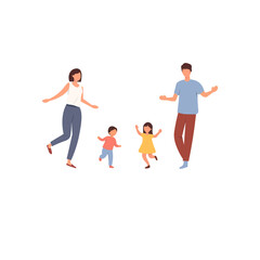 Happy Family Enjoying a Day Out Together