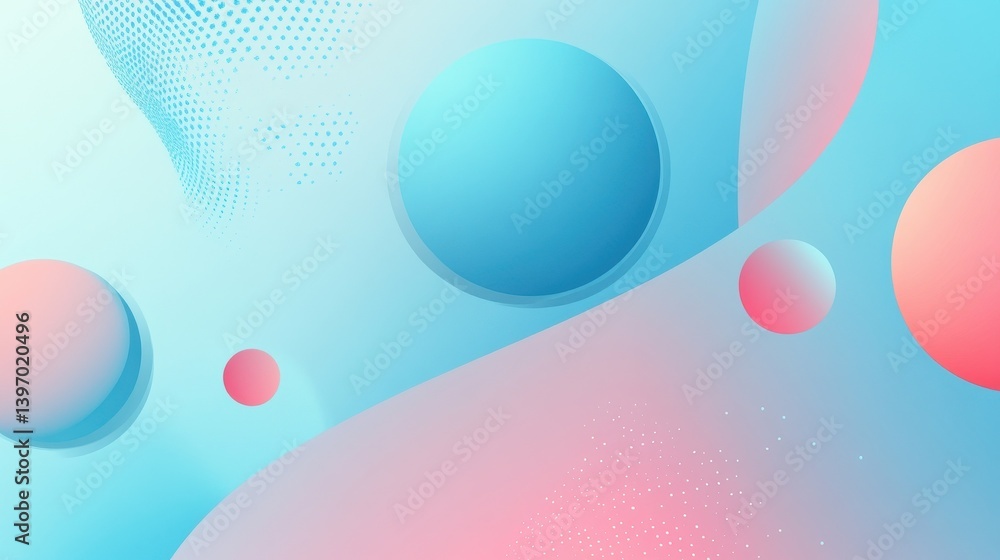 Poster vector light blue background with smooth gradients and simple shapes, ideal for web and graphic desi