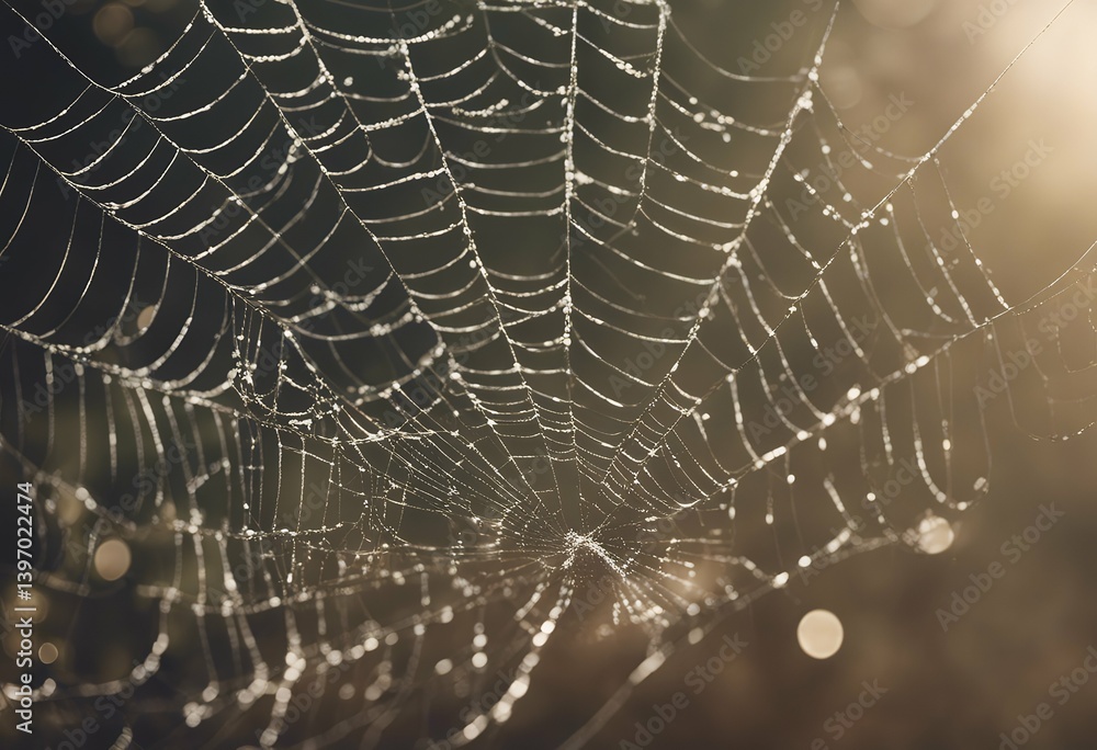Poster 3d rendering web spider risk trap black spider's three-dimensional isolated illustration abstract ci