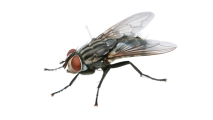 macro blue fly insect isolated on white background PNG. GENERATIVE AI