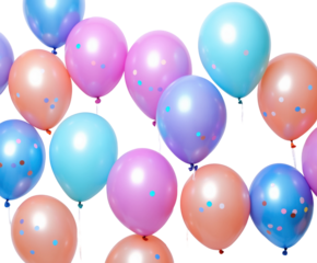 Colorful balloons celebration event fun isolated on transparent background, png