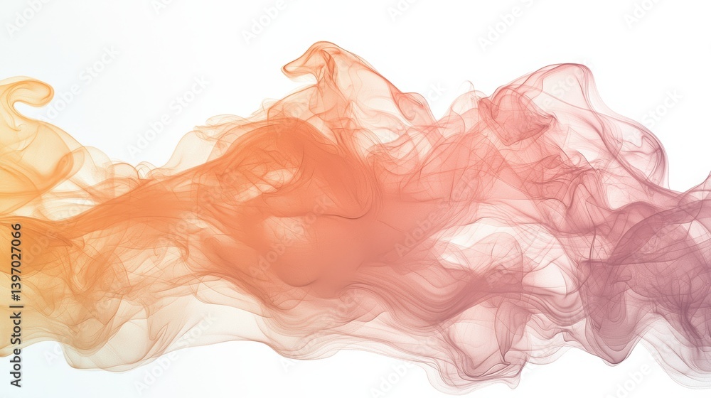 Aufkleber flowing gradient smoke art studio abstract visuals minimalist background close-up fluid dynamics con