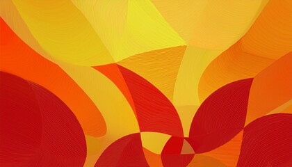 Yellow orange red abstract background for design. Geometric shapes. Generated image