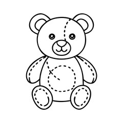 stuffed animal icon, stuffed animal vector illustration-simple illustration of stuffed animal, perfect for stuffed animal logos and icons
