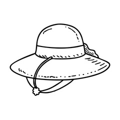 sun hat icon, sun hat vector illustration-simple illustration of sun hat, perfect for sun hat logos and icons