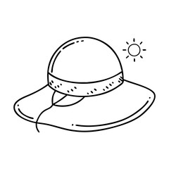 sun hat icon, sun hat vector illustration-simple illustration of sun hat, perfect for sun hat logos and icons