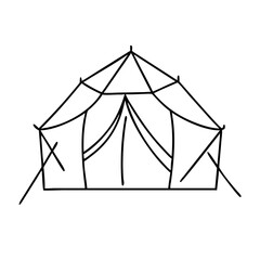 tent icon, tent vector illustration-simple illustration of tent, perfect for tent logos and icons