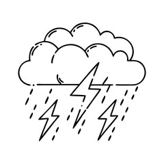 thunderstorm icon, thunderstorm vector illustration-simple illustration of thunderstorm, perfect for thunderstorm logos and icons