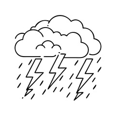 thunderstorm icon, thunderstorm vector illustration-simple illustration of thunderstorm, perfect for thunderstorm logos and icons