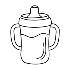 toddler sippy cup icon, toddler sippy cup vector illustration-simple illustration of toddler sippy cup, perfect for toddler sippy cup logos and icons
