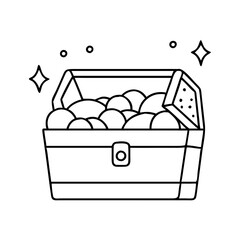 treasure chest icon, treasure chest vector illustration-simple illustration of treasure chest, perfect for treasure chest logos and icons