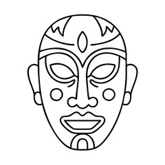 tribal mask icon, tribal mask vector illustration-simple illustration of tribal mask, perfect for tribal mask logos and icons