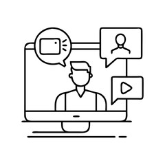 video call icon icon, video call icon vector illustration-simple illustration of video call icon, perfect for video call icon logos and icons