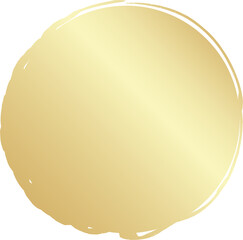 Gold circle drawn with a brush
