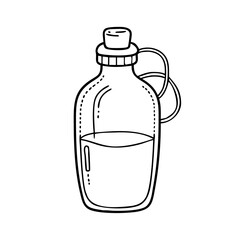 water flask icon, water flask vector illustration-simple illustration of water flask, perfect for water flask logos and icons