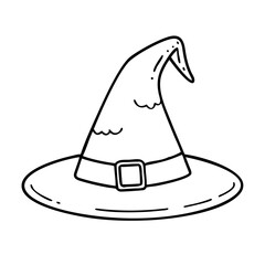 witch hat icon, witch hat vector illustration-simple illustration of witch hat, perfect for witch hat logos and icons