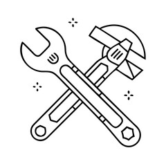 wrench icon, wrench vector illustration-simple illustration of wrench, perfect for wrench logos and icons