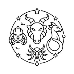 zodiac signs icon, zodiac signs vector illustration-simple illustration of zodiac signs, perfect for zodiac signs logos and icons
