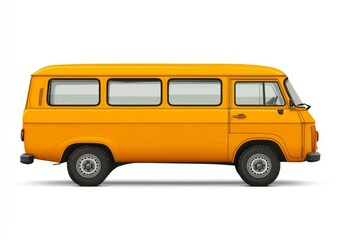 An isolated city passenger bus is portrayed in a modern illustration