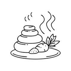 hot stones icon, hot stones vector illustration-simple illustration of hot stones, perfect for hot stones logos and icons