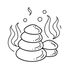 hot stones icon, hot stones vector illustration-simple illustration of hot stones, perfect for hot stones logos and icons