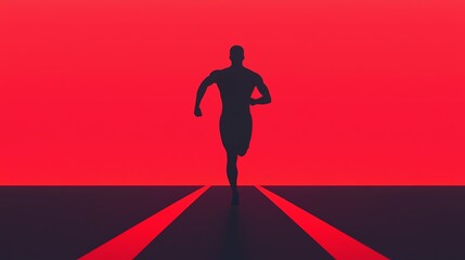 Athlete crossing the finish line, financial discipline metaphor