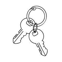 key ring icon, key ring vector illustration-simple illustration of key ring, perfect for key ring logos and icons