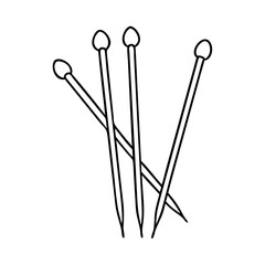 knitting needles icon, knitting needles vector illustration-simple illustration of knitting needles, perfect for knitting needles logos and icons