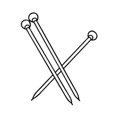 knitting needles icon, knitting needles vector illustration-simple illustration of knitting needles, perfect for knitting needles logos and icons