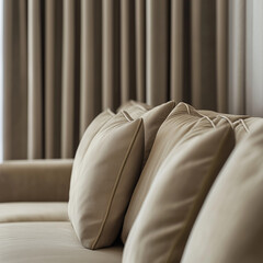 sofa in a room with a window