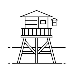 lifeguard tower icon, lifeguard tower vector illustration-simple illustration of lifeguard tower, perfect for lifeguard tower logos and icons