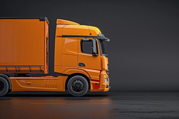 Detailed Color Picture of 3D Rendering Truck Mock Up