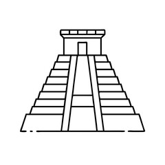 mayan temple icon, mayan temple vector illustration-simple illustration of mayan temple, perfect for mayan temple logos and icons