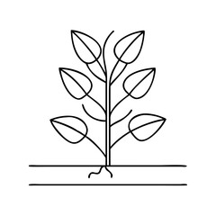 minimalist plant icon, minimalist plant vector illustration-simple illustration of minimalist plant, perfect for minimalist plant logos and icons