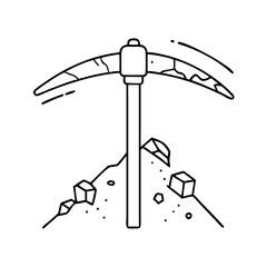 mining pickaxe icon, mining pickaxe vector illustration-simple illustration of mining pickaxe, perfect for mining pickaxe logos and icons