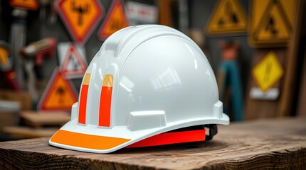 Hard Hat on Display: A Symbol of Safety
