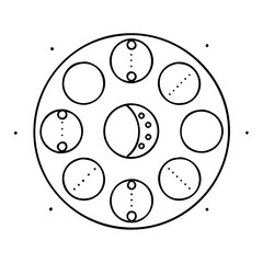 moon phases icon, moon phases vector illustration-simple illustration of moon phases, perfect for moon phases logos and icons
