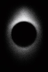 Eclipse shows a perfect circle surrounded by faint light in dark sky