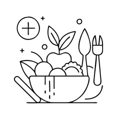 organic food icon, organic food vector illustration-simple illustration of organic food, perfect for organic food logos and icons
