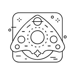 ouija board icon, ouija board vector illustration-simple illustration of ouija board, perfect for ouija board logos and icons