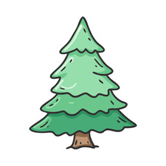 fir tree icon, fir tree vector illustration-simple illustration of fir tree, perfect for fir tree logos and icons