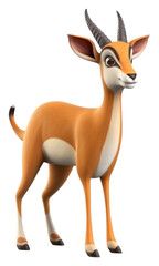 PNG Wildlife cartoon gazelle animal.